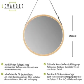levandeo Spiegel 38 x 38 cm Beige