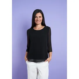 Seidel Moden Chiffonbluse MADE IN GERMANY schwarz 50 EU