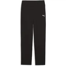 Puma ESS Elevated High Waist Straight Leg Rib Pants G Jogginghose Schwarz 164