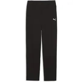 Puma ESS Elevated High Waist Straight Leg Rib Pants G Jogginghose Schwarz 164