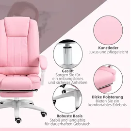Vinsetto Chefsessel Kunstleder Rosa