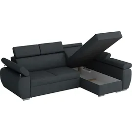 Mirjan24 Eckcouch Cord 2-Sitzer Grau
