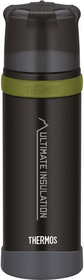 Preisvergleich Produktbild THERMOS Thermoflasche Mountain, Edelstahl schwarz 500 ml | 24,7 cm