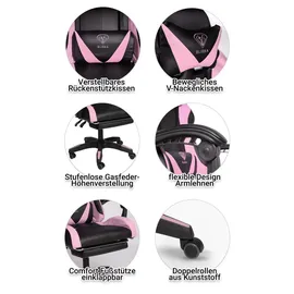 Trisens Gaming Chair ts-bs811 schwarz/rosa
