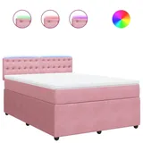 vidaXL Boxspringbett 140 x 200 cm Rosa