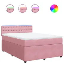 vidaXL Boxspringbett 140 x 200 cm Rosa
