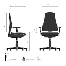 HJH Office PARIBA V IV Leder Schwarz