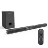 Soundbar für TV Geräte, Soundbar mit Subwoofer für Fernseher 2.1 Soundbar(Bluetooth 5.0 Home Theater Surround Sound System ) - Schwarz