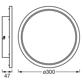LEDVANCE Smart+ LED Deckenleuchte Orbis Disc silber Ø 30 cm 18 W