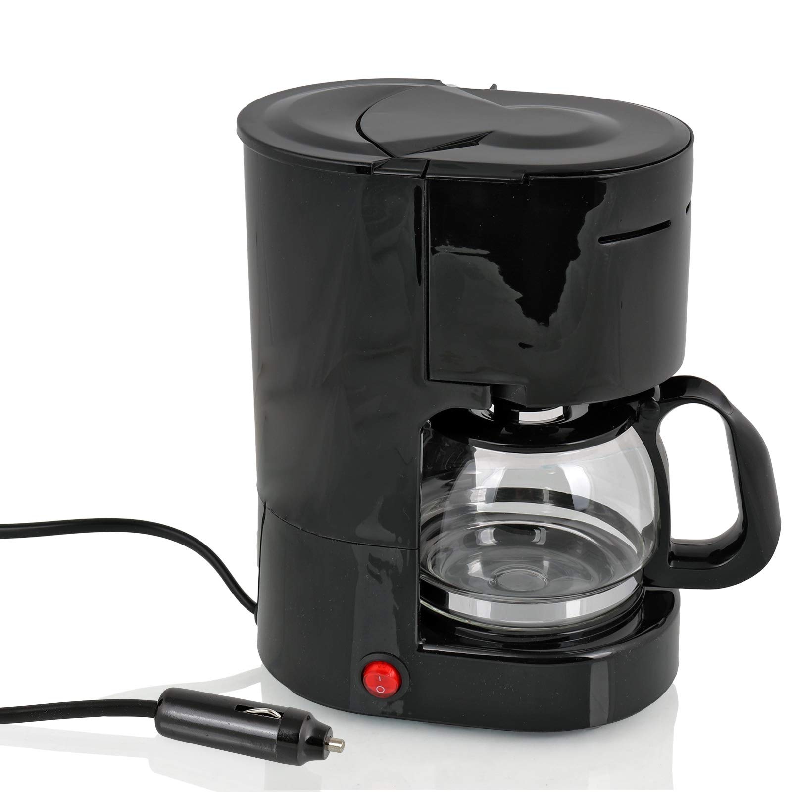 Ha ba Kaffeemaschine 12 Volt, 170W, 600ml, 6 Tassen schwarz für Camping, Auto, Boot