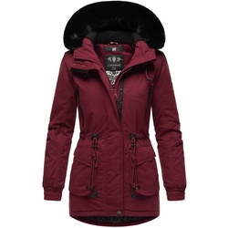 NAVAHOO Damen Sportlicher Wintermantel Baumwoll-Parka mit Kapuze Olessaa