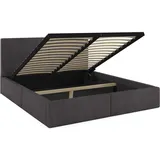 Interbeds Polsterbett Anthrazit, Metall, Birke, Rechteckig, 160x200 cm, Schlafzimmer, Betten, Polsterbetten