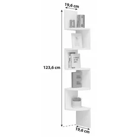 VCM Mid.you Eckregal Sonoma Eiche 19.6x123.6x19.6 cm