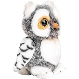 Uni-Toys - Eule grau-weiß - 18 cm (Höhe) - Plüsch-Vogel - Plüschtier, Kuscheltier
