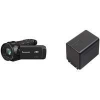 Panasonic HC-VXF11EG-K 4K Camcorder (LEICA DICOMAR Objektiv mit 24x optical zoom and 32x digital zoom, 4K und Full HD Video,mit Sucher, optischer Bildstabilisator) & VW-VBT380E-K Li-Ion Camcorder Akku