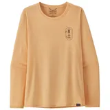 Patagonia W's Long-Sleeved Capilene® Cool Daily Graphic Lands Damen Langarmshirt sandy melon x-dye L