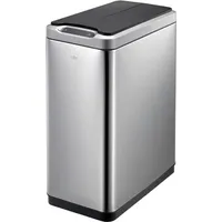 EKO - Phantom Sensor Abfalleimer 20+20 Liter - Stainless steel Plastic - Matt Edelstahl, Schwarz - Silber/Schwarz