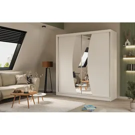 altdecor Schiebetürenschrank VOXI 200 x 216 x 61 cm Weiß