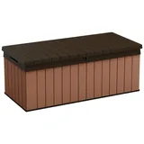 Keter Gartenbox Keter Aufbewahrungsbox DARWIN Braun, 380 L, belastbar bis 300 kg, abschließbar braun