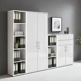 BMG Möbel Tabor Aktenschrank 22 x 40 x 180 weiß