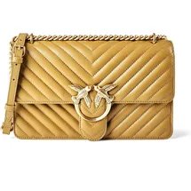 PINKO Love One Umhängetasche Leder Green