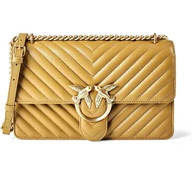 PINKO Love One Umhängetasche Leder Green