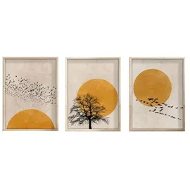 northix Bilderrahmen Beige/Orange 50x70 cm 3er Set