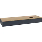 Villeroy & Boch Waschtischunterschrank 160 x 19 x 50 cm Midnight Blue Matt Lacquer / Honey Oak
