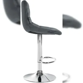 CLP Barhocker Jerry Samt dunkelgrau/chrom
