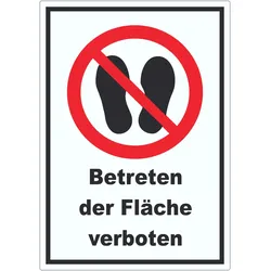 HB-Druck Betreten der Fläche verboten Aufkleber A3 (297x420mm)