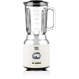 Westinghouse Retro-Standmixer, 1,5 L, Smoothie-Maker & Eiscrusher, 4 Geschwindigkeiten, Glaskanne, 600 W, beige