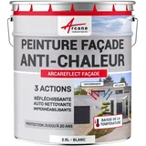 Reflektierende Fassadenfarbe, Hitzeschutz: ARCAREFLECT FASSADE Weiß - 2.5 L