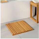 vidaXL Badematte Uni Braun 50 x 50 cm