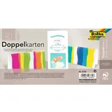 Folia Briefkarten doppelt hoch weiß DIN lang 25 Stück