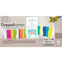 Folia Briefkarten doppelt hoch weiß DIN lang 25 Stück