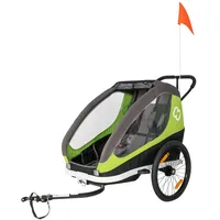 Hamax Traveller Kinderanhänger inkl. Fahrraddeichsel und Buggyrad green/grey 2021