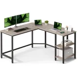 VASAGLE Eckschreibtisch 138 x 138 x 76 cm Greige-Schwarz