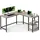 VASAGLE Eckschreibtisch 138 x 138 x 76 cm Greige-Schwarz
