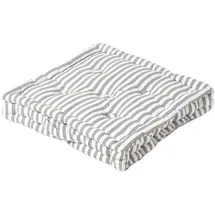 Homescapes Sitzkissen Schmale Streifen 40 x 40 cm Grau