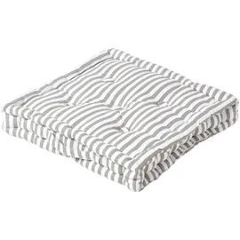 Homescapes Sitzkissen Schmale Streifen 40 x 40 cm Grau