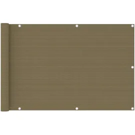 vidaXL Balkonverkleidung 90 x 400 cm Taupe Polyethylen