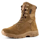 FREE SOLDIER Taktische Herrenstiefel 8 Zoll Leichte Kampfstiefel Langlebige Wildleder Militärische Arbeitsstiefel Wüstenstiefel