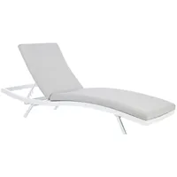 Beliani Gartenliege, Hellgrau, Metall, 66x38x199 cm,