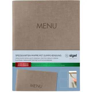 Sigel Speisekarten-Mappe DIN A5, 2 Hüllen beige, 1 St.