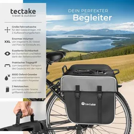 Tectake Georg Fahrradtasche Satteltasche schwarz