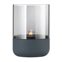 BLOMUS Windlicht Calma Stein, Marmor, Granit Grau Dunkelgrau S (Small)
