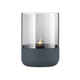 BLOMUS Windlicht Calma Stein, Marmor, Granit Grau Dunkelgrau S (Small)