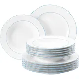 SELTMANN WEIDEN Sonate Blue Lines Tafelservice 12-tlg. weiß/blau