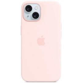 Apple Silikon Case mit MagSafe für iPhone 15 hellrosa