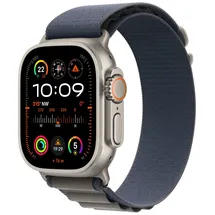 Apple Watch Ultra 2 GPS + Cellular 49 mm Titangehäuse natur,, Alpine Loop blau M/L